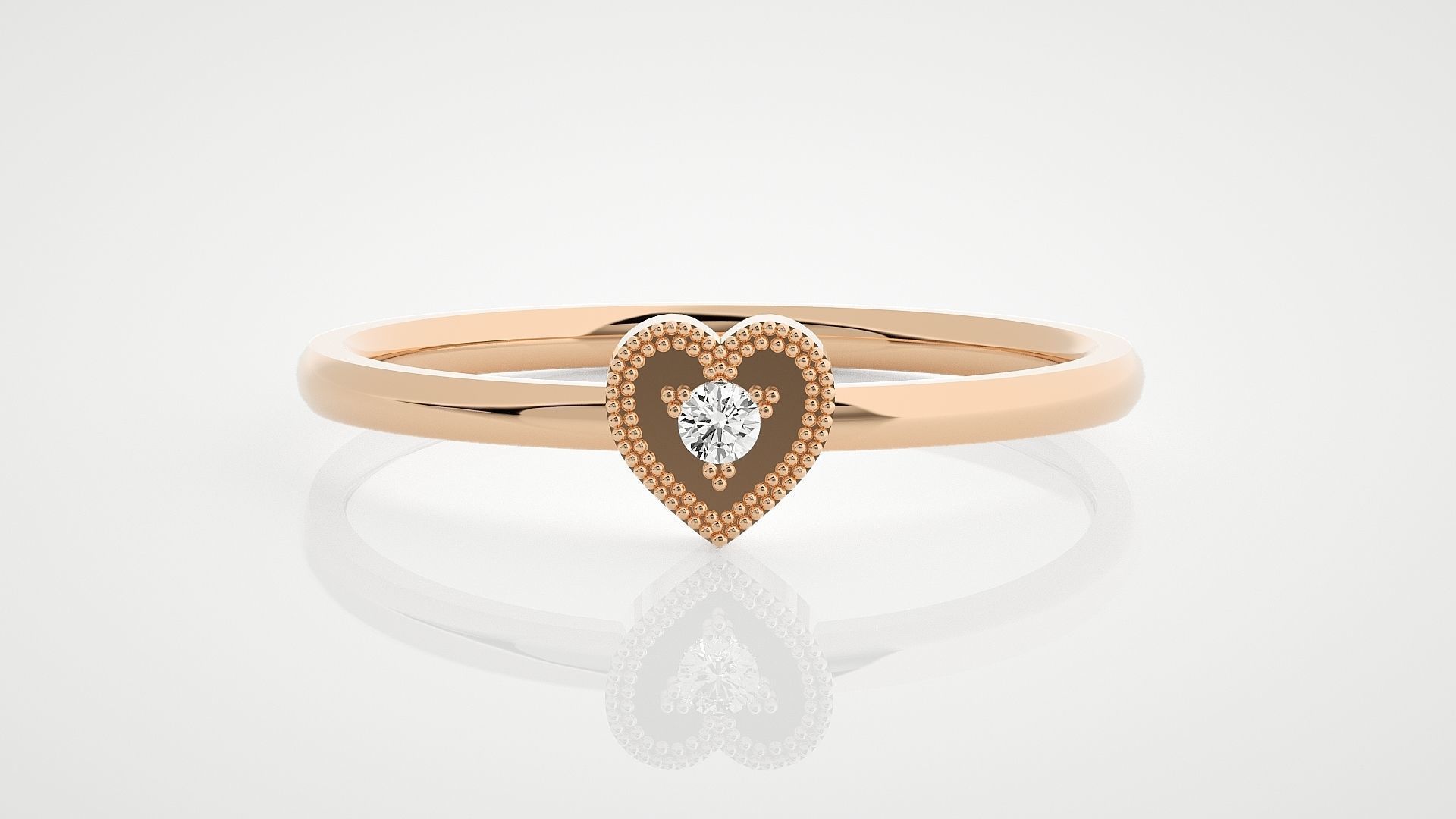 100 Ultra Light wt minimalist diamond ring 3dm stl renders 3D Model Collection_26