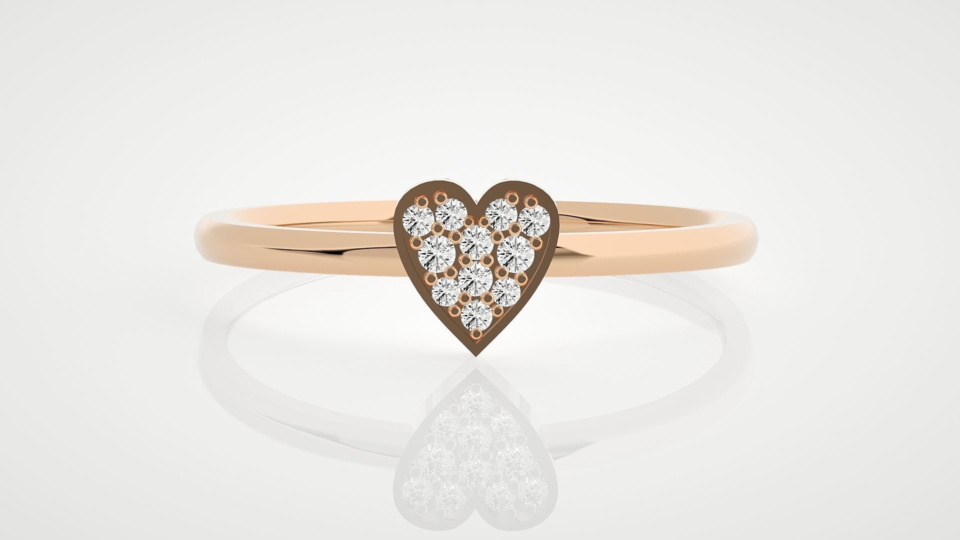 100 Ultra Light wt minimalist diamond ring 3dm stl renders 3D Model Collection_50