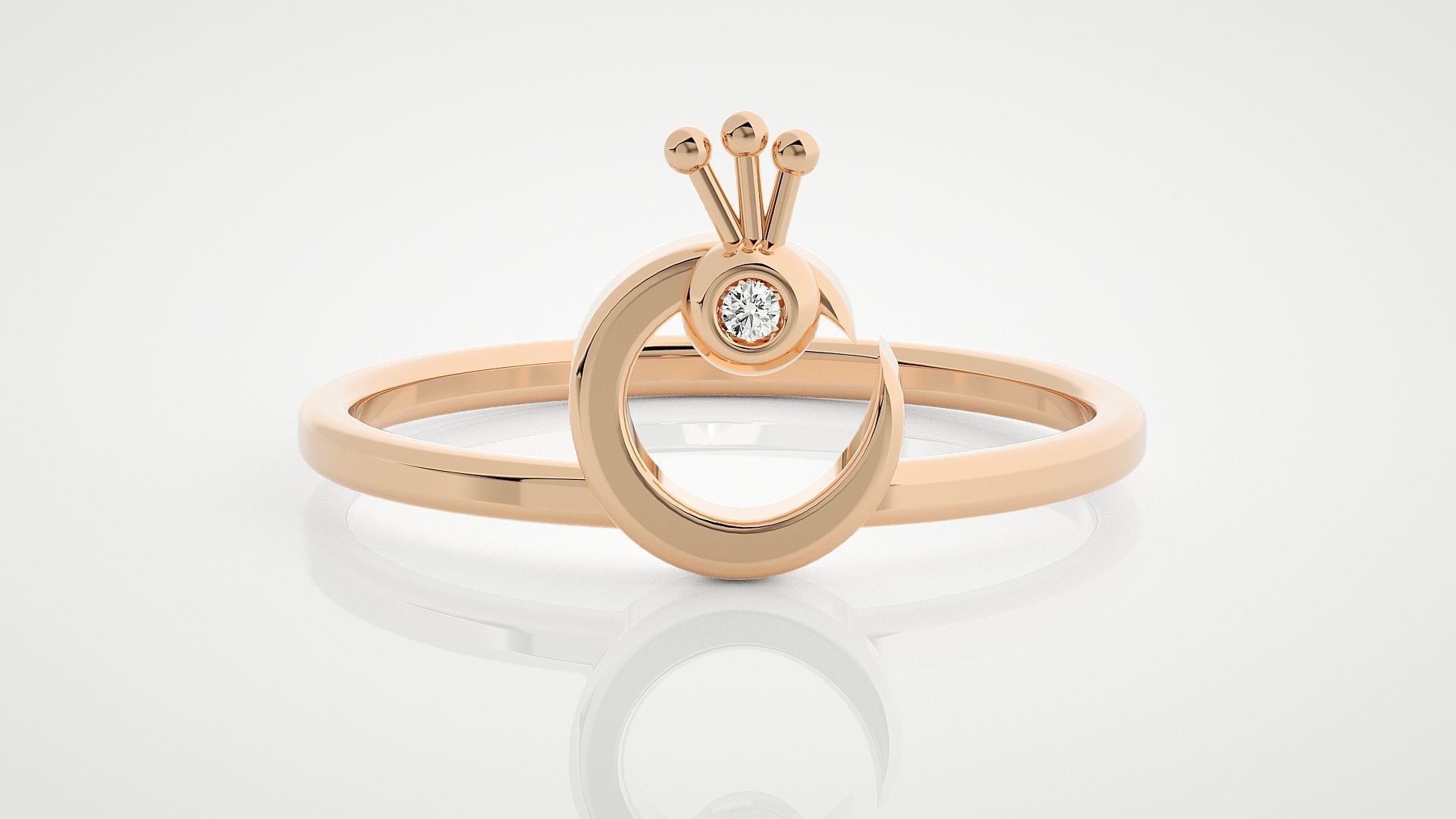 100 Ultra Light wt minimalist diamond ring 3dm stl renders 3D Model Collection_101