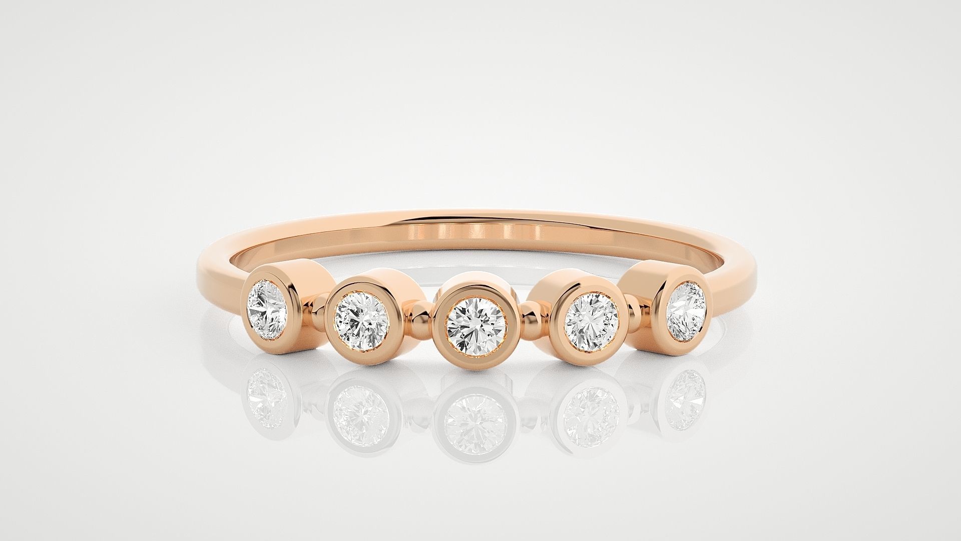 100 Ultra Light wt minimalist diamond ring 3dm stl renders 3D Model Collection_28