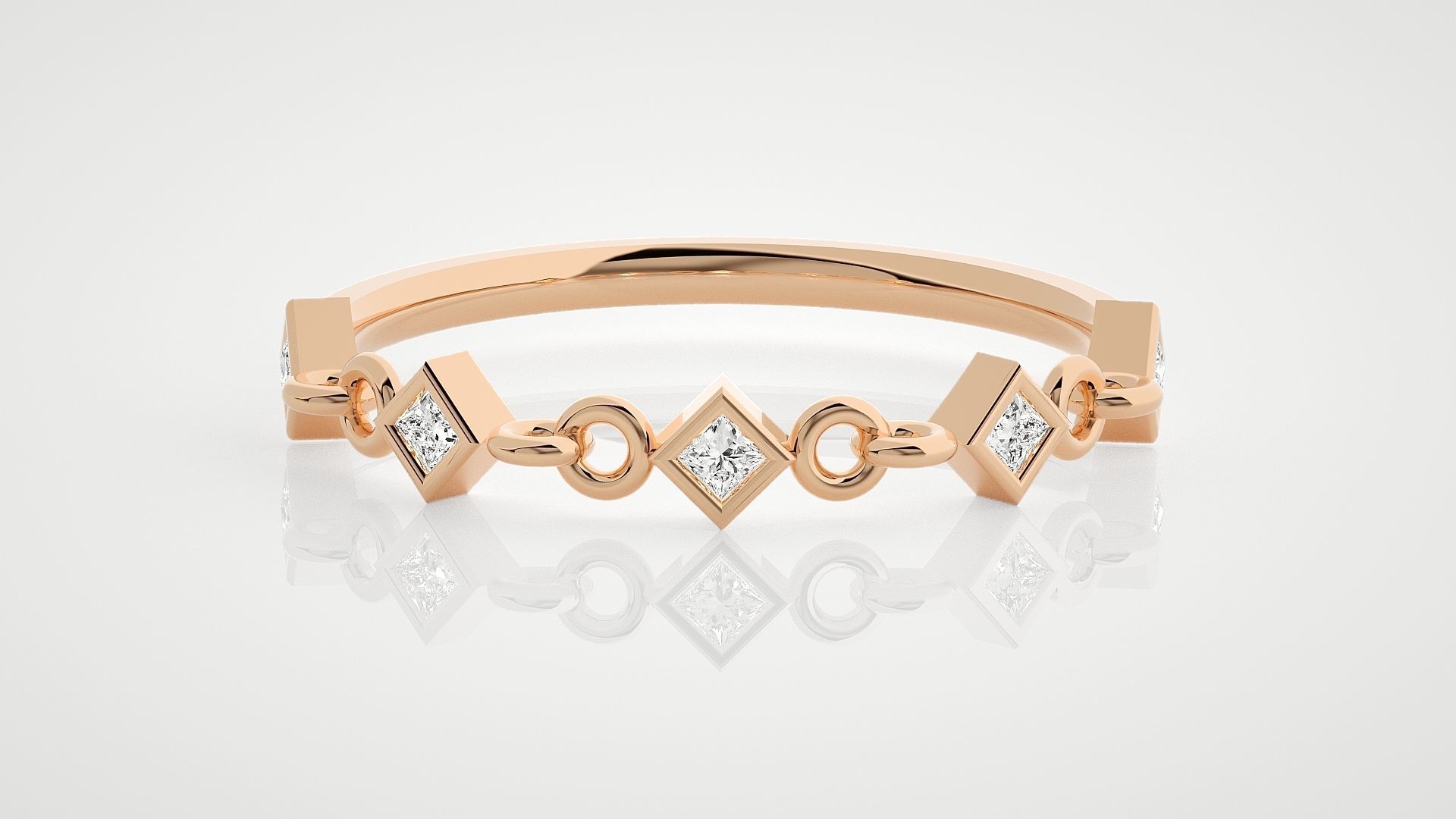 100 Ultra Light wt minimalist diamond ring 3dm stl renders 3D Model Collection_32