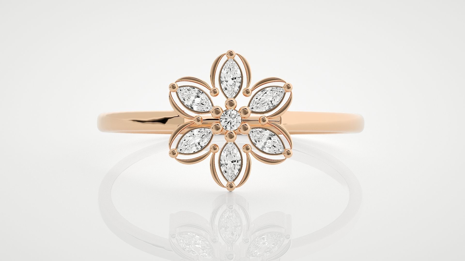 100 Ultra Light wt minimalist diamond ring 3dm stl renders 3D Model Collection_72