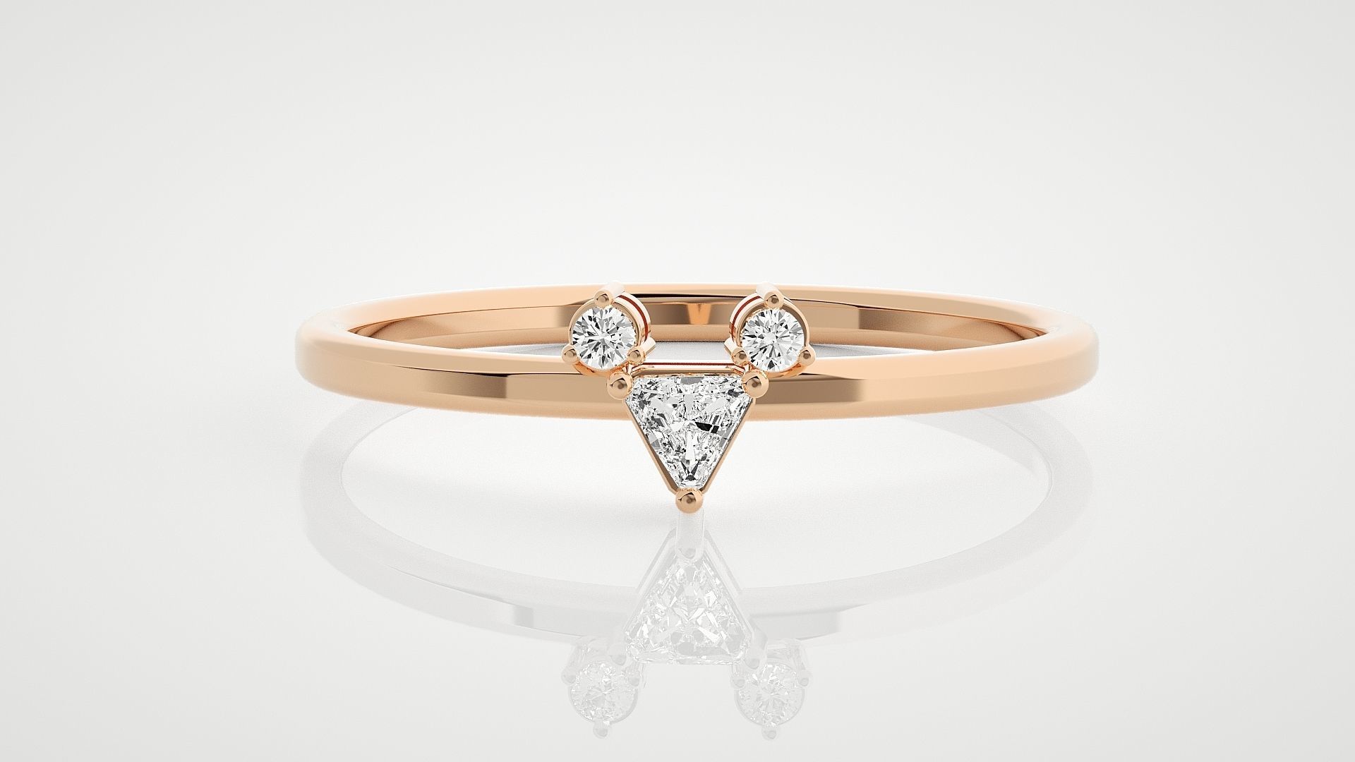 100 Ultra Light wt minimalist diamond ring 3dm stl renders 3D Model Collection_60