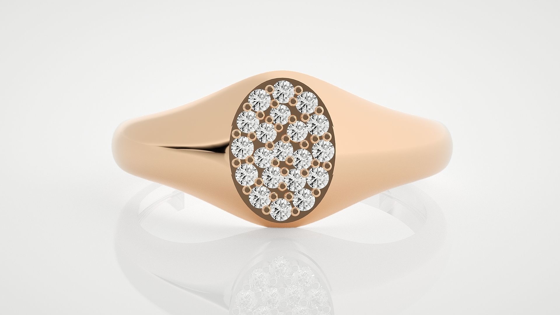 100 Ultra Light wt minimalist diamond ring 3dm stl renders 3D Model Collection_66