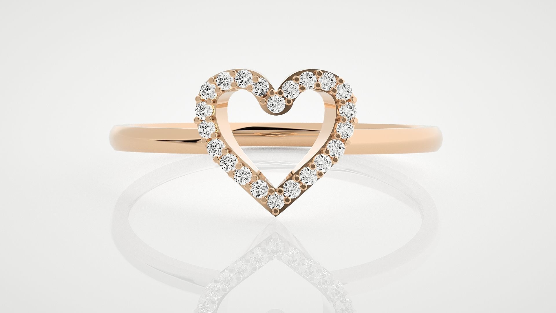 100 Ultra Light wt minimalist diamond ring 3dm stl renders 3D Model Collection_22