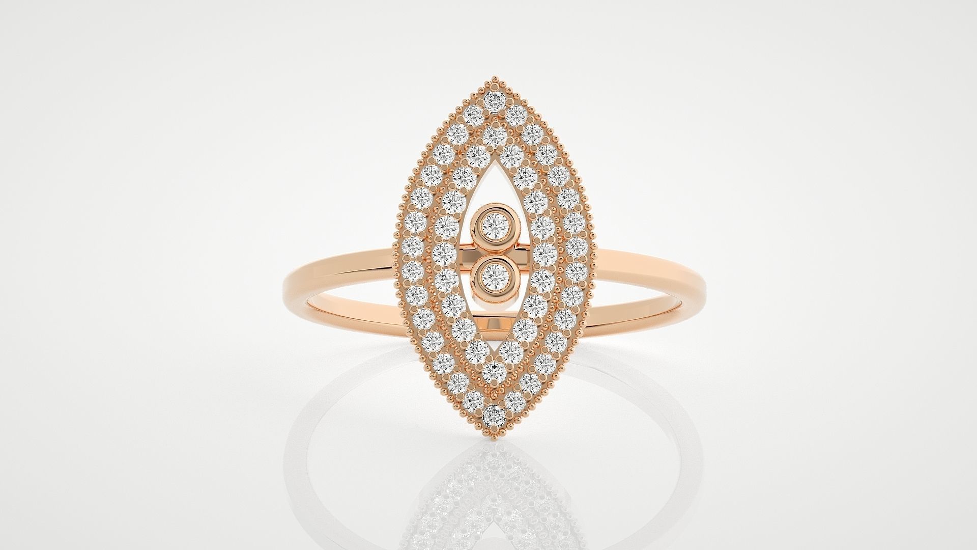 100 Ultra Light wt minimalist diamond ring 3dm stl renders 3D Model Collection_78