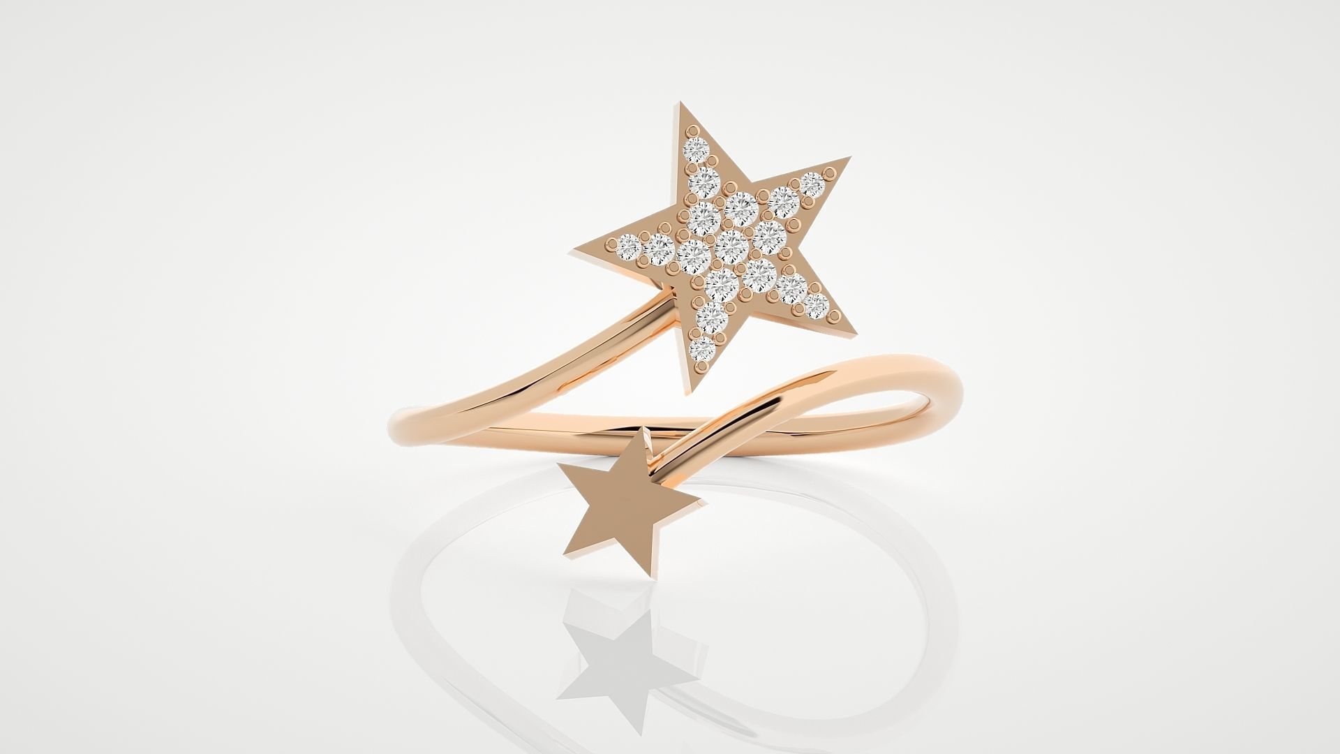 100 Ultra Light wt minimalist diamond ring 3dm stl renders 3D Model Collection_49
