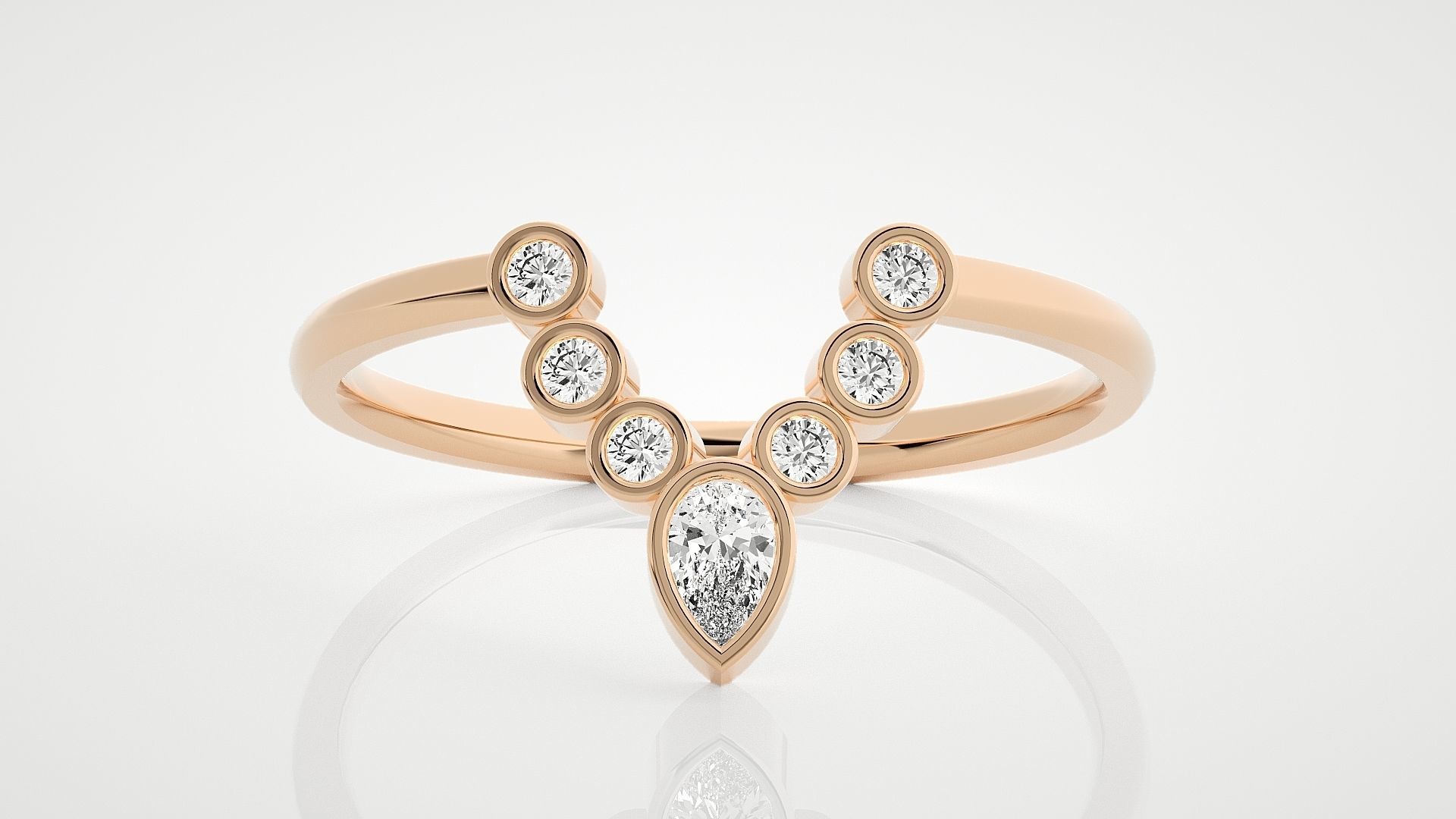 100 Ultra Light wt minimalist diamond ring 3dm stl renders 3D Model Collection_93