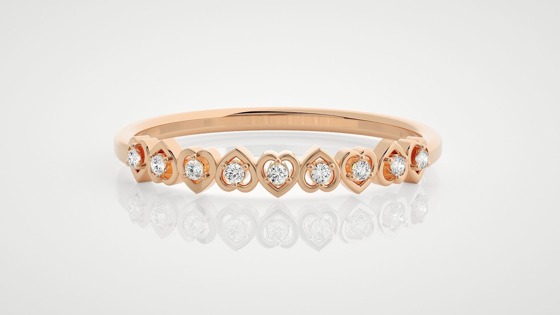 100 Ultra Light wt minimalist diamond ring 3dm stl renders 3D Model Collection_65