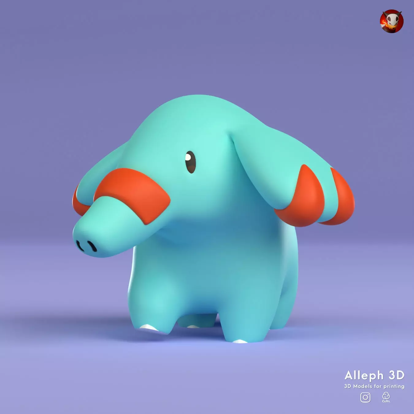 Pokemon phanpy 3D print model_0