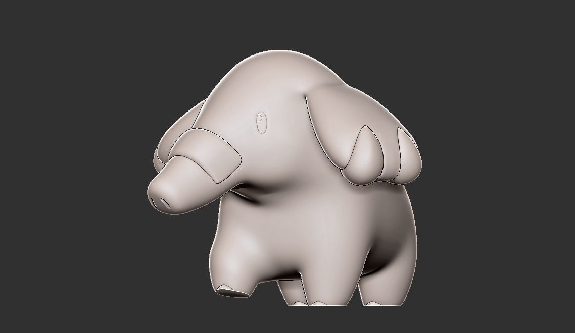 Pokemon phanpy 3D print model_2