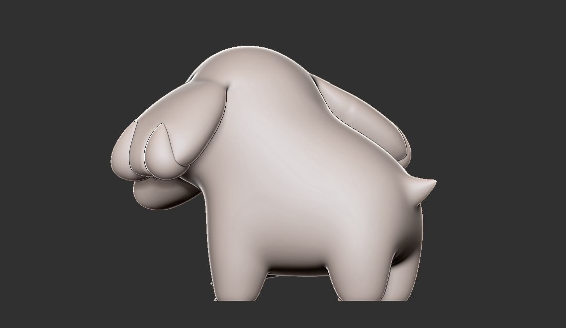 Pokemon phanpy 3D print model_10