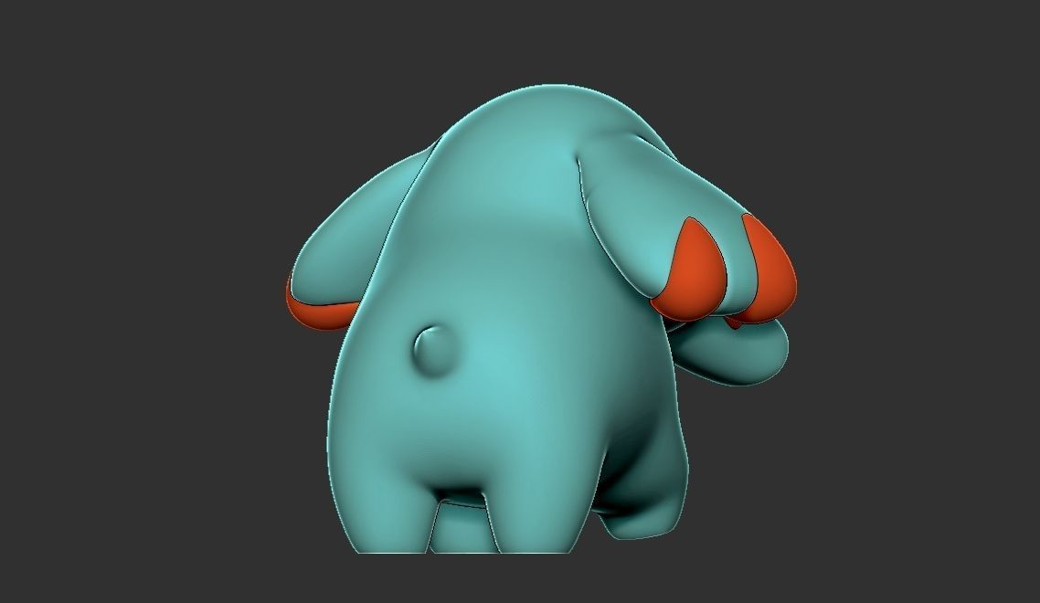 Pokemon phanpy 3D print model_7
