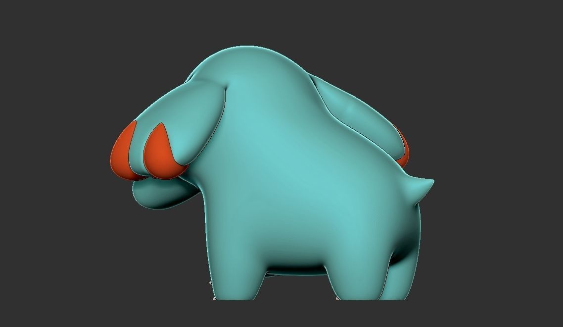 Pokemon phanpy 3D print model_9
