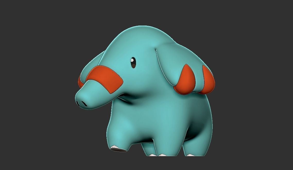 Pokemon phanpy 3D print model_1