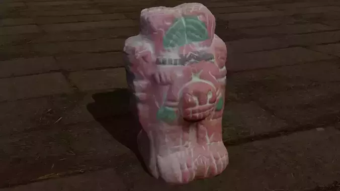 artesania mexicana cuatlicue barro 3D model