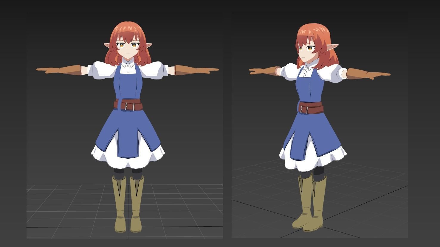 Vermilio Helck VRChat Avatar 3D model_1