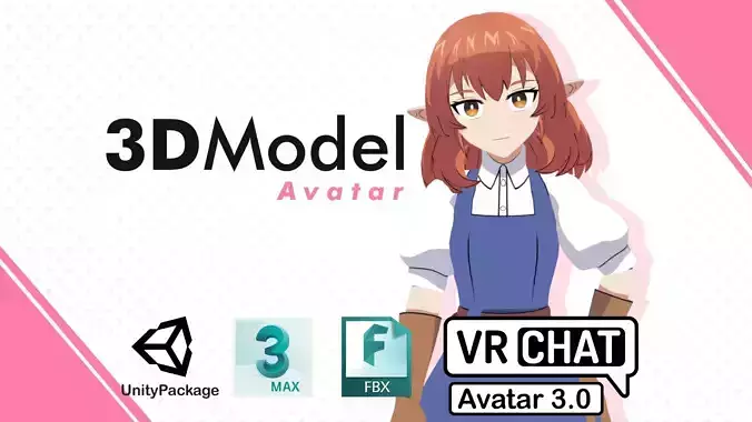 Vermilio Helck VRChat Avatar 3D model