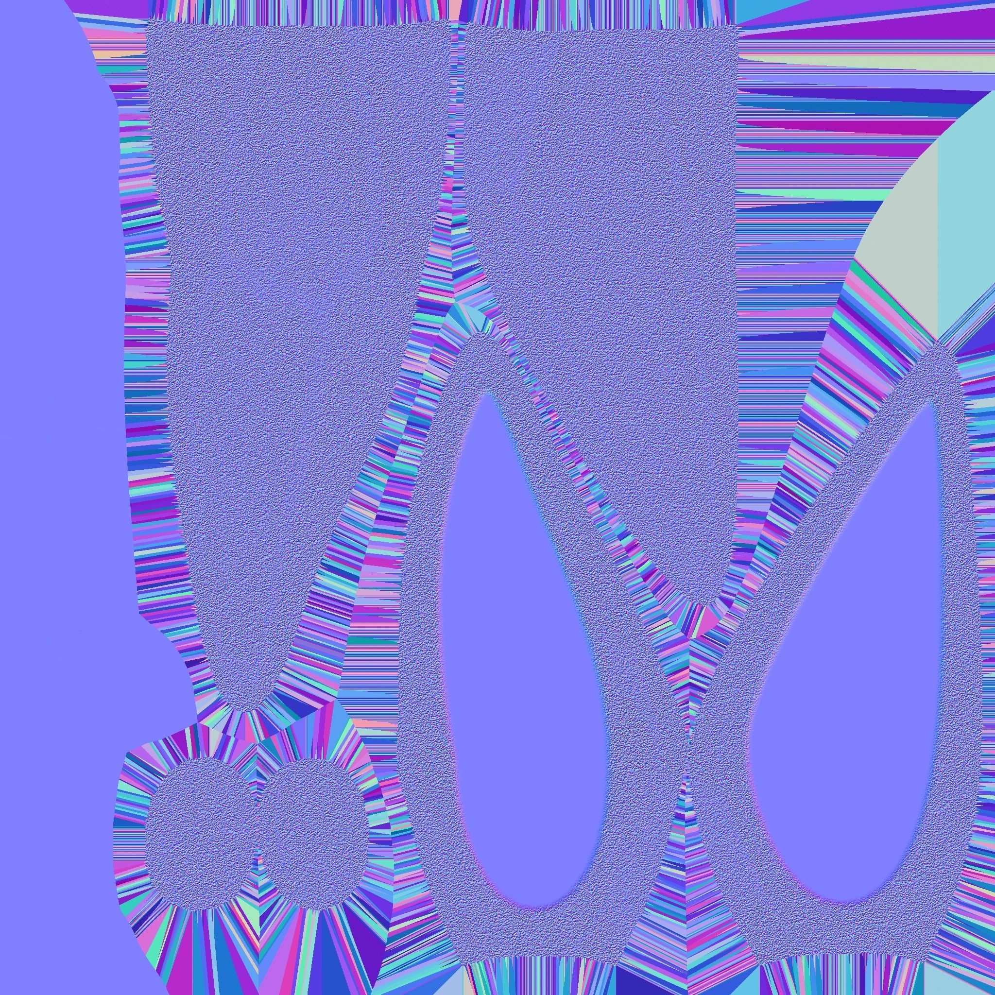 Furry Ears Tiara G01 Black - Headband Character Design Low-poly 3D model_21