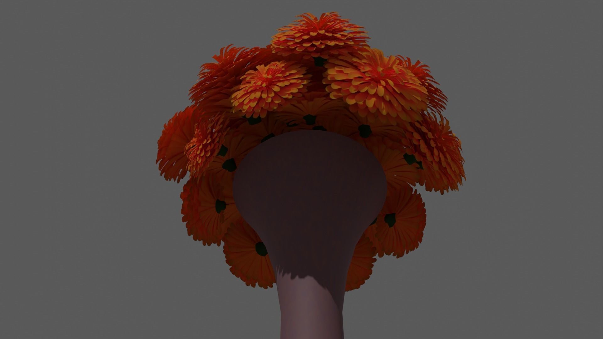 ramo de flores de cempasuchil 3D model_6