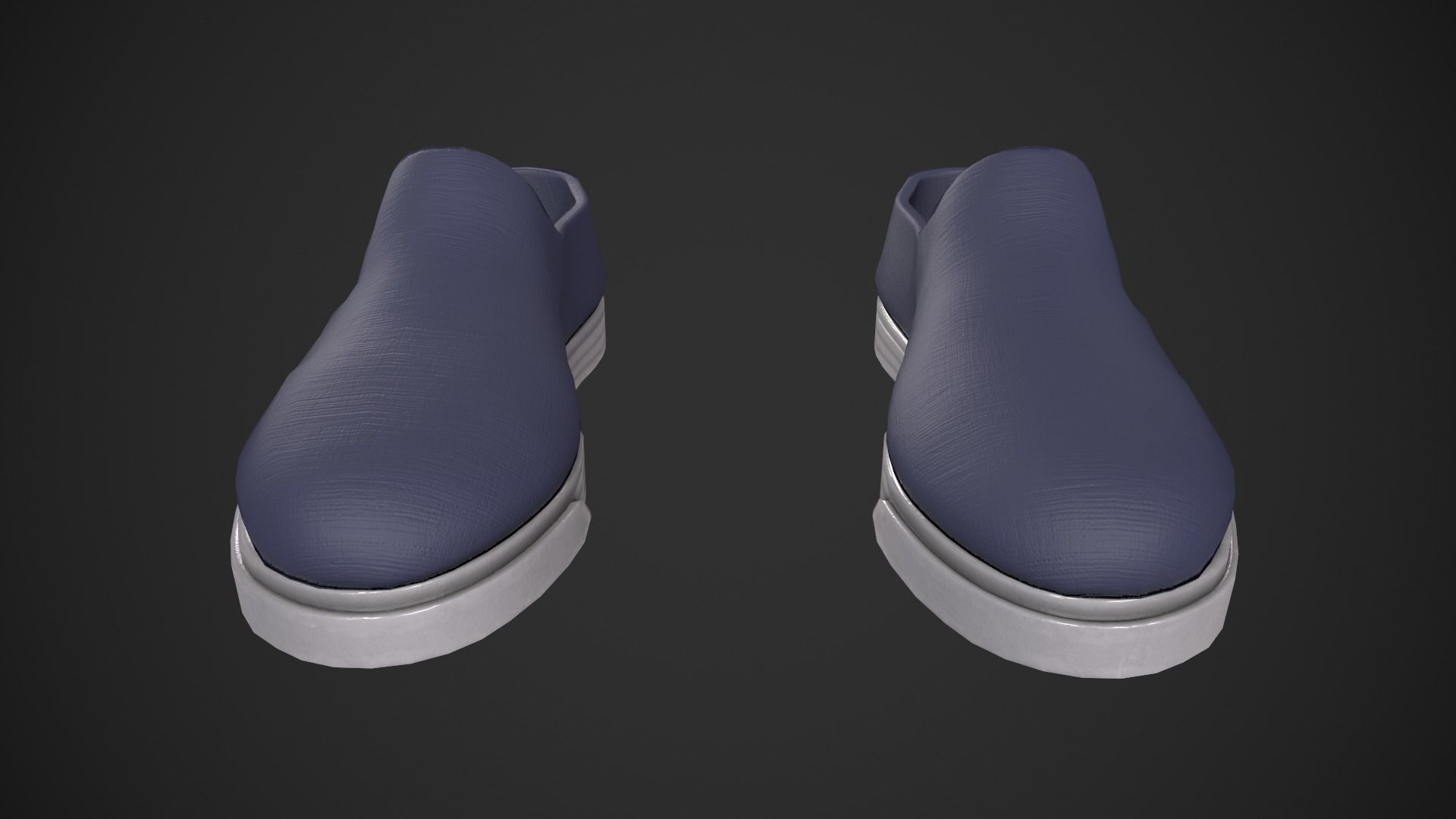 Blue Loafer Sneaker Low-poly 3D model_9