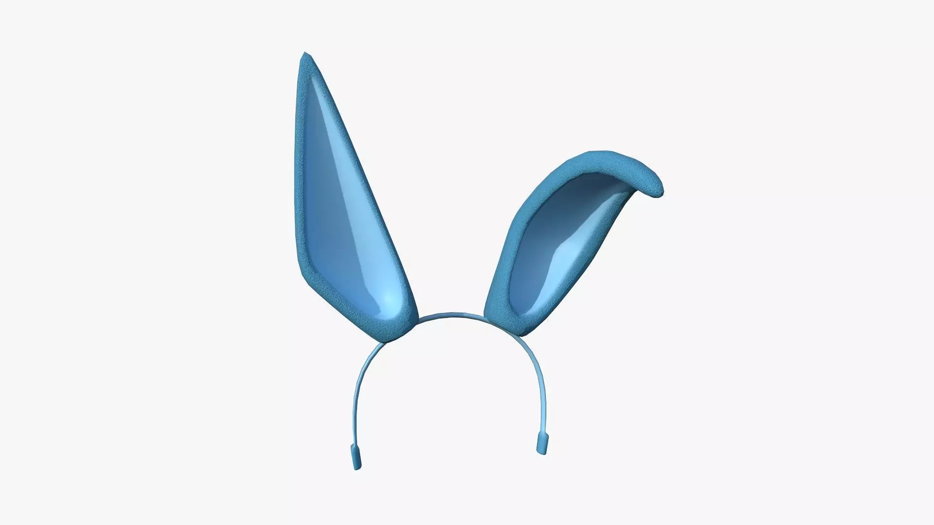 Furry Ears Tiara G03 Blue - Headband Character Design Low-poly 3D model_0