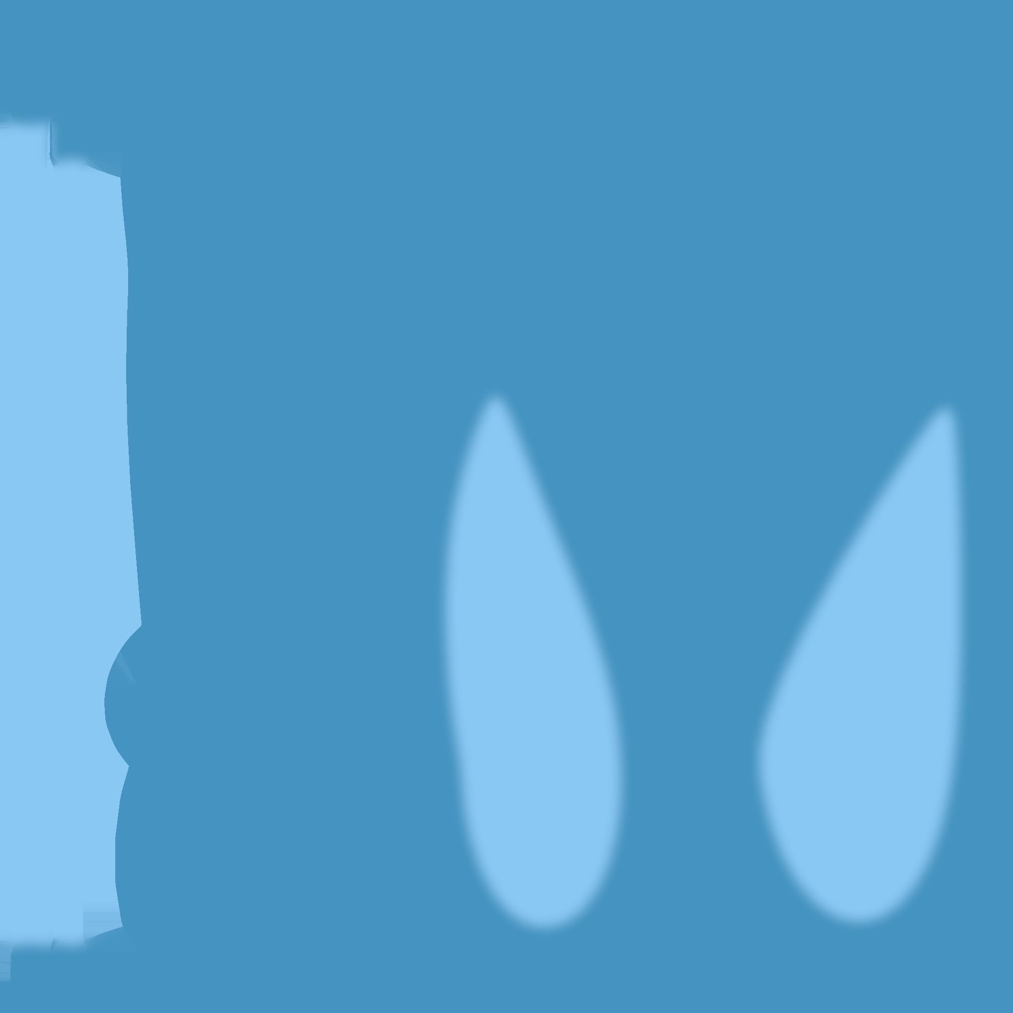 Furry Ears Tiara G03 Blue - Headband Character Design Low-poly 3D model_18