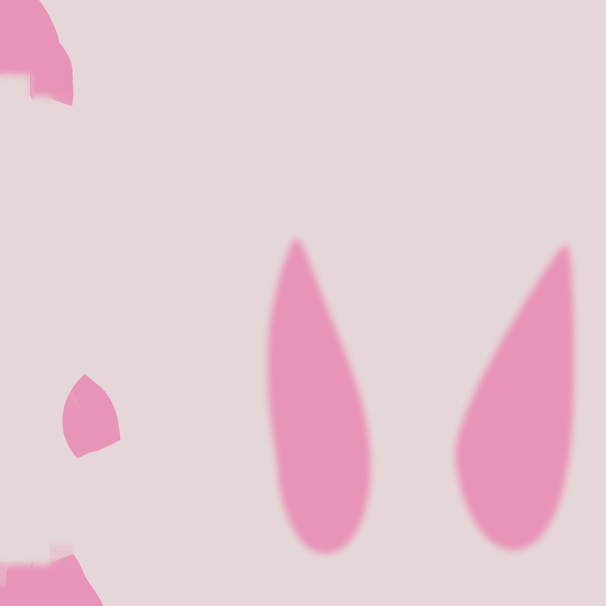 Furry Ears Tiara G06 White - Headband Character Design Low-poly 3D model_20