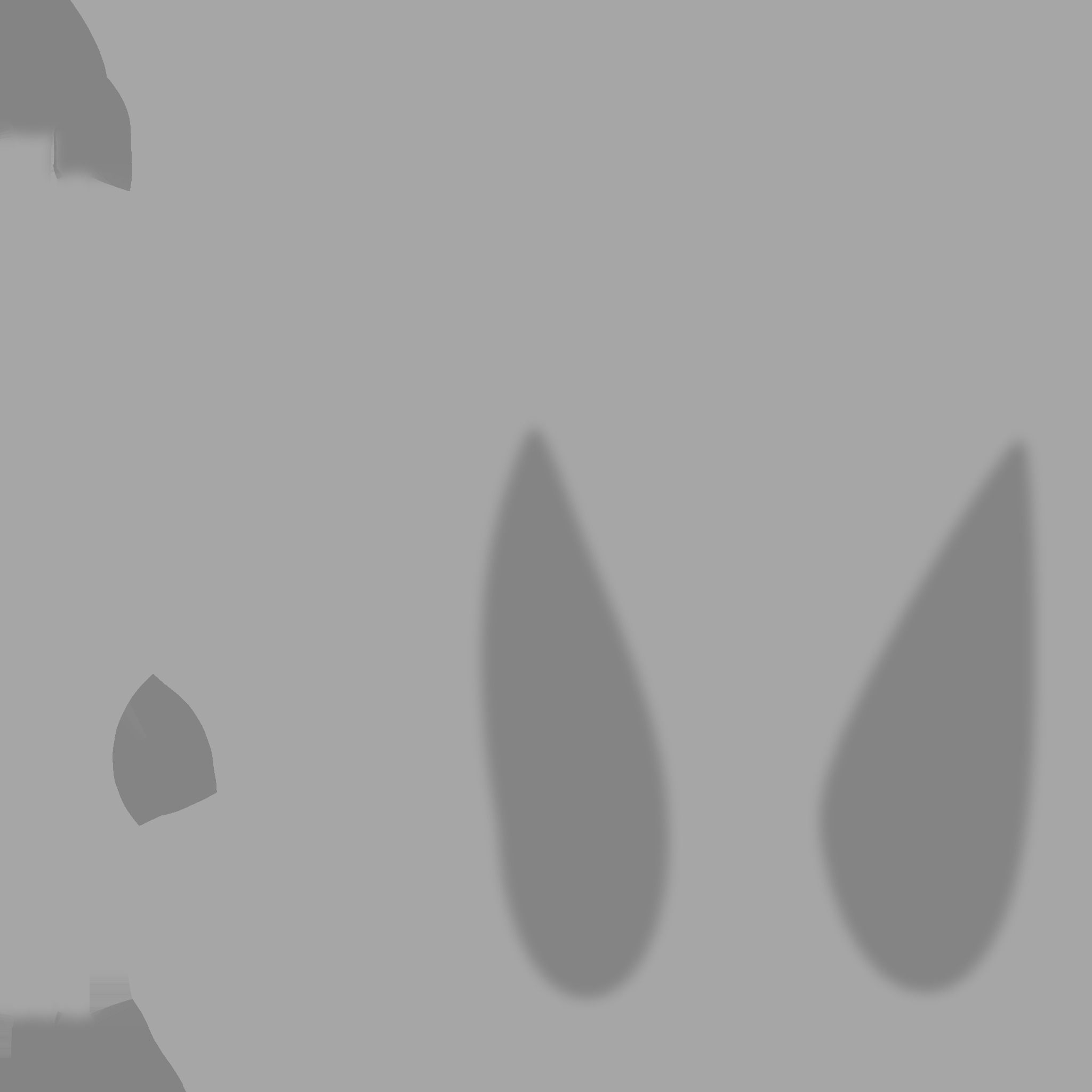 Furry Ears Tiara G06 White - Headband Character Design Low-poly 3D model_18