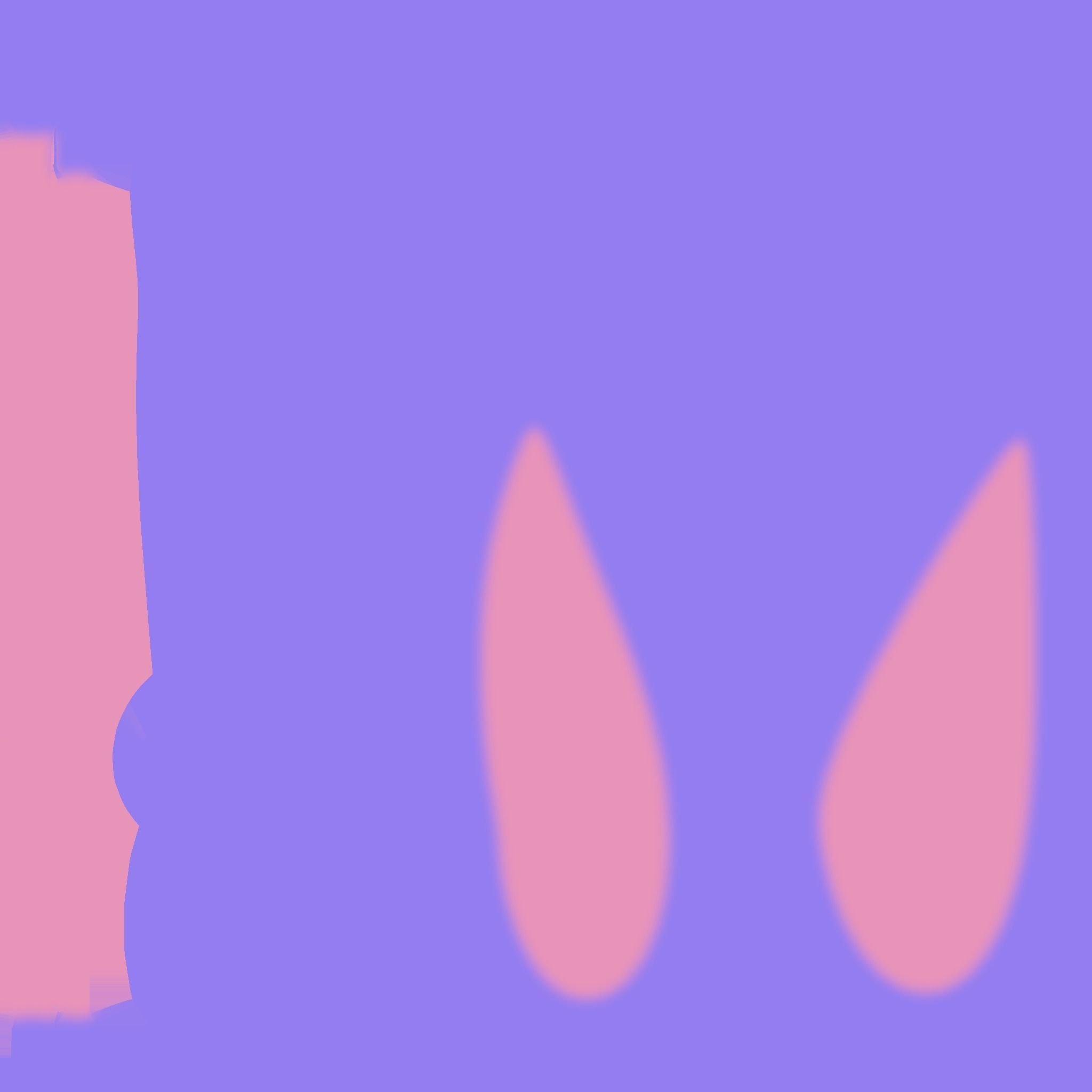 Furry Ears Tiara G08 Purple - Headband Character Design Low-poly 3D model_18