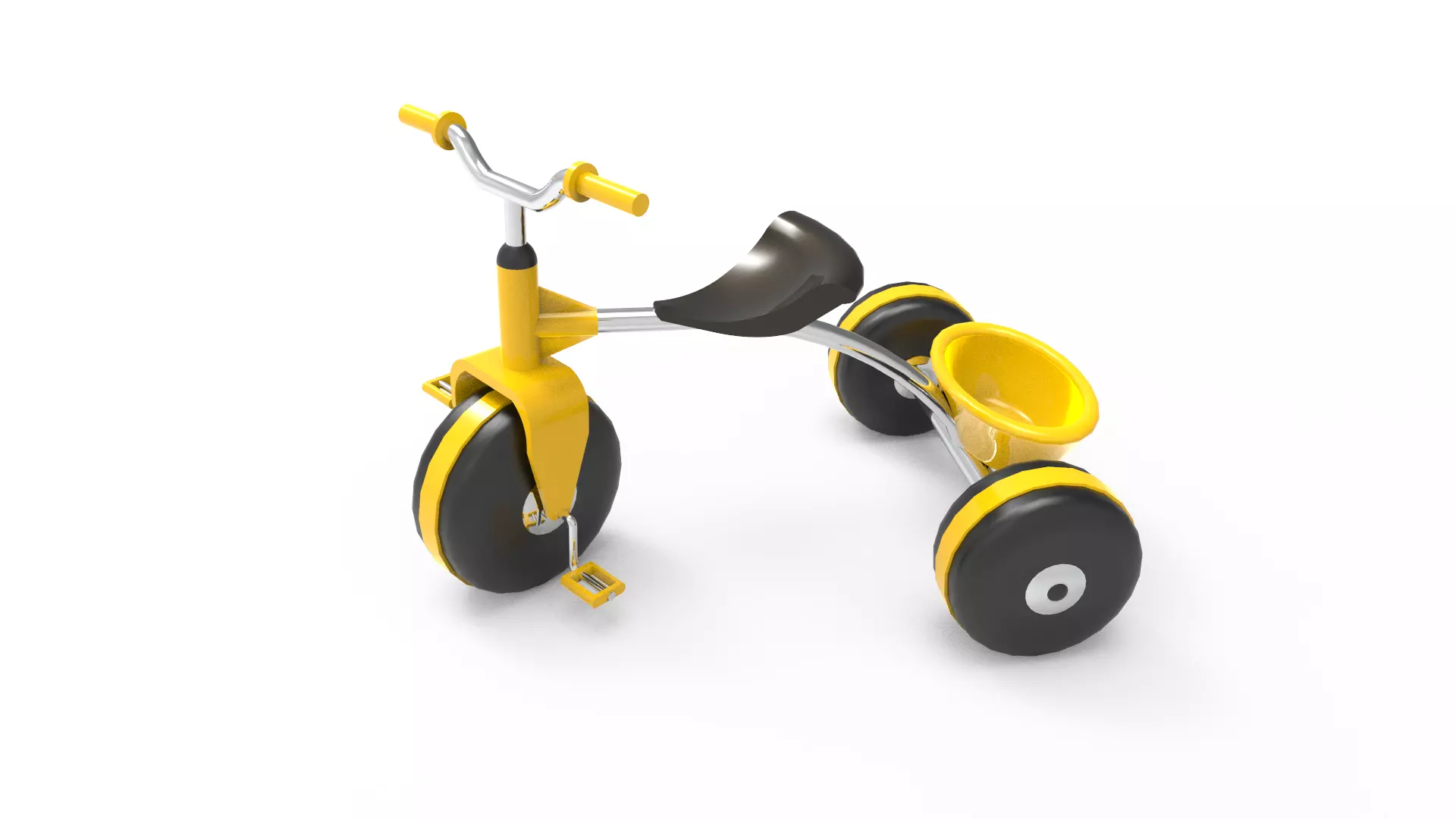 Kids Bicycle Low-poly 3D model