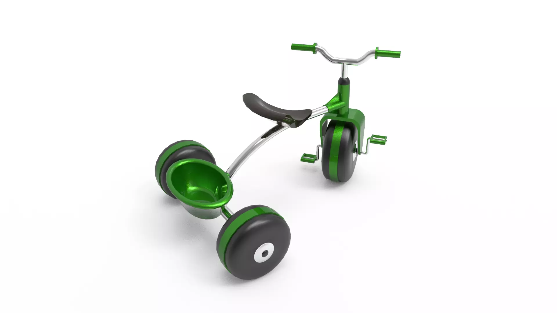 Kids Bicycle Low-poly 3D model