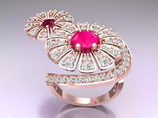 Flower Rings - Womens Ring - N397