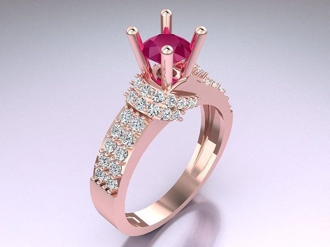 Diamond Ring - Womens Rings - N303 3D print model