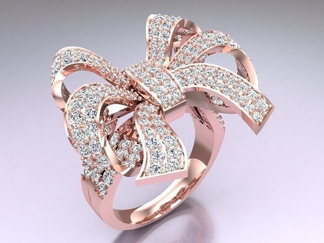 Bow Tie Ring - Womens Rings - N528 3D print model