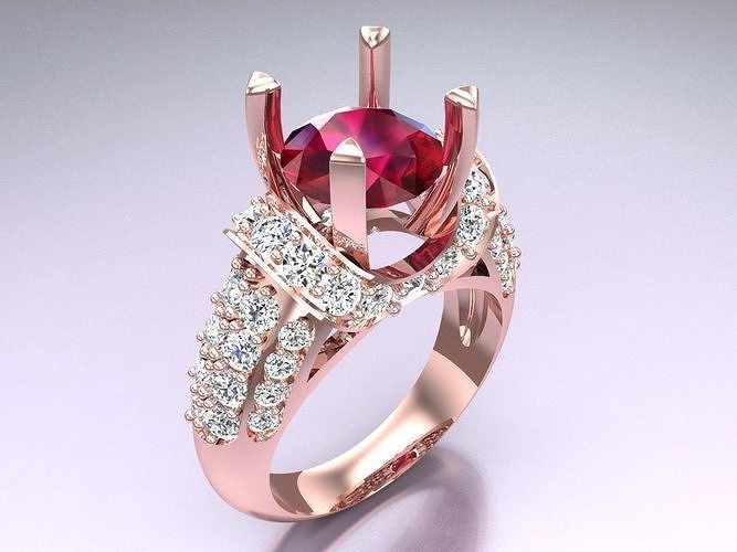 Diamond Ring - Womens Rings - N542 3D print model