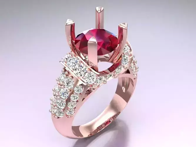 Diamond Ring - Womens Rings - N542 3D print model