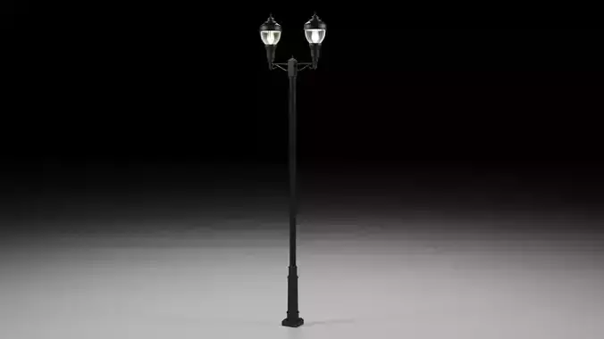 City Streetlight Decor High Poly
