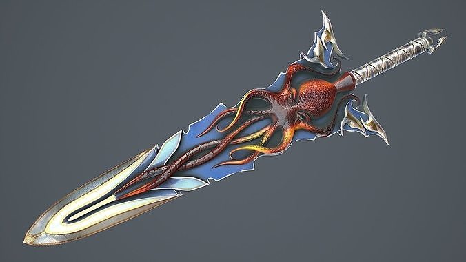 Fantasy Sword 15 3D Model Low-poly 3D model