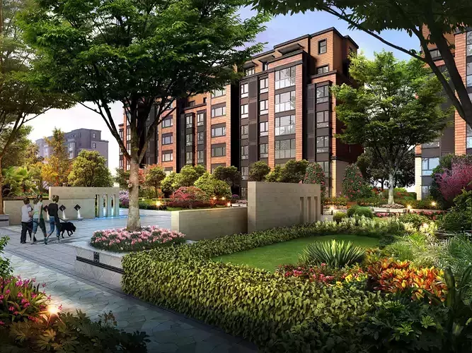 3Dmax fashion city commercial square building 95