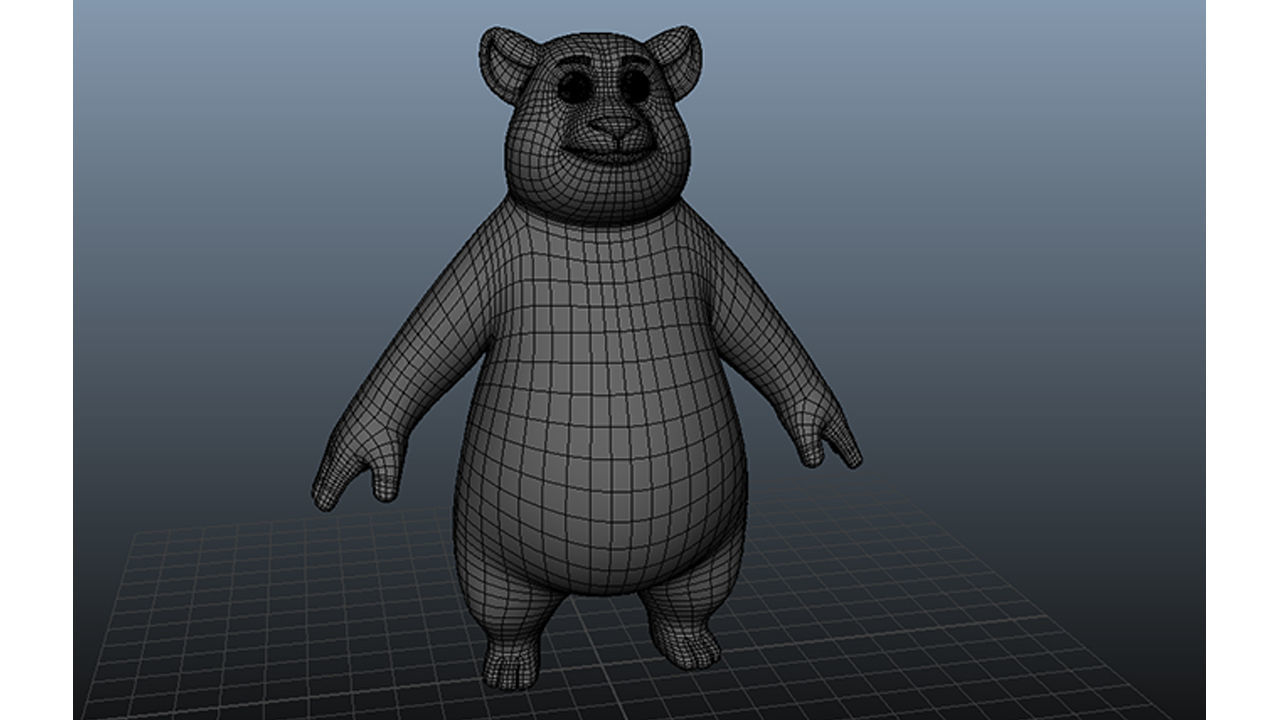 3D Stylized Bear Low-poly 3D model_3