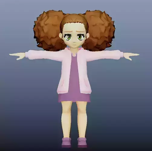 Boondocks - Jazmine Dubois Low-poly 3D model