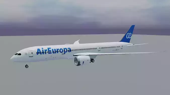 Aer Europa Boeing 787-9 Dreamliner 3d model Low-poly 3D model
