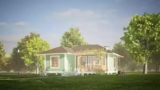 045Countryhouse Low-poly 3D model