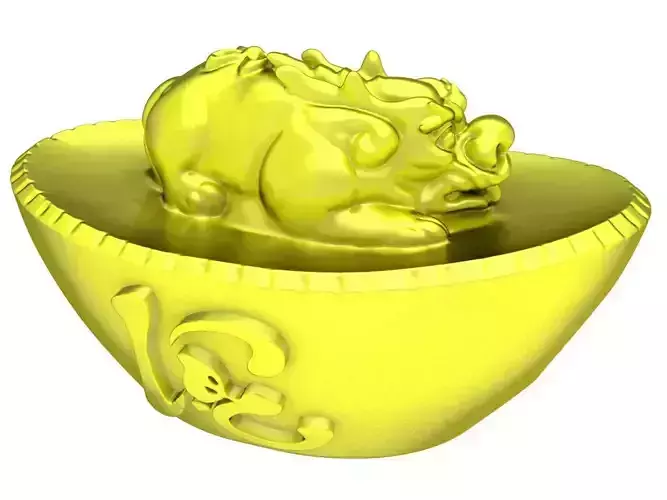 6201 Vietnamese pixiu gold bar charm bracelets 3D print model