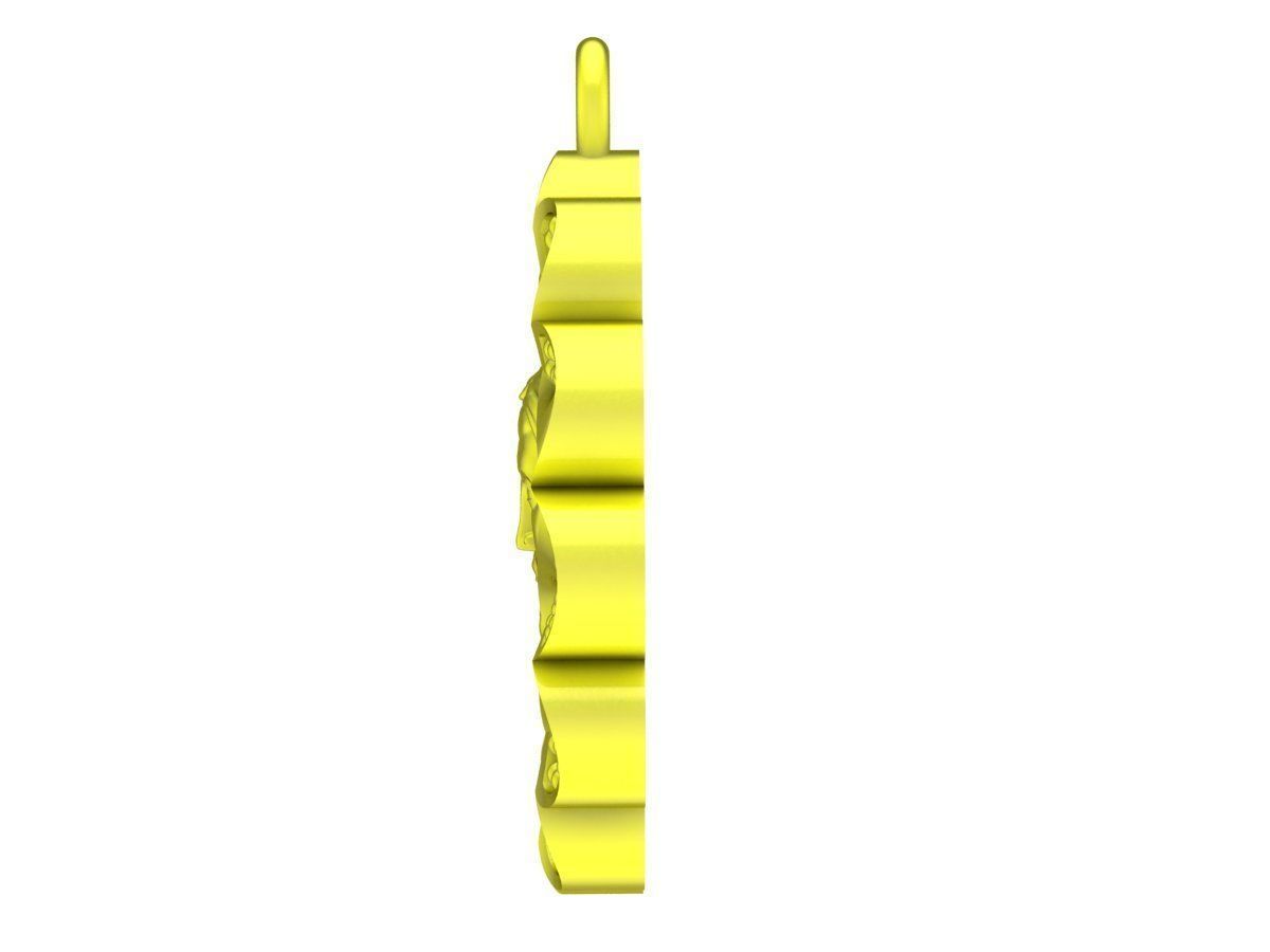 6204 jesus pendant 3D print model_3