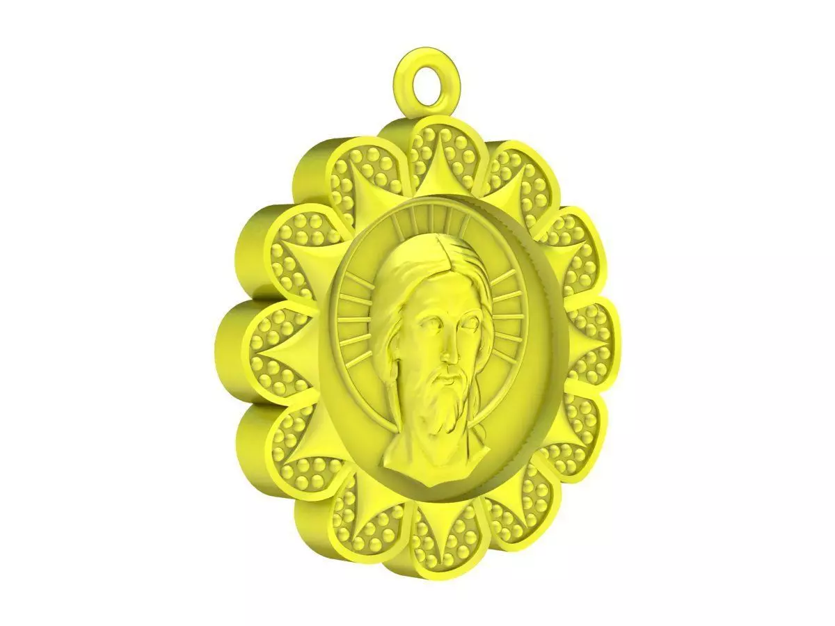 6204 jesus pendant 3D print model_0