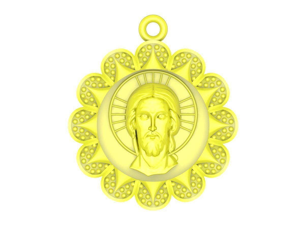 6204 jesus pendant 3D print model_1