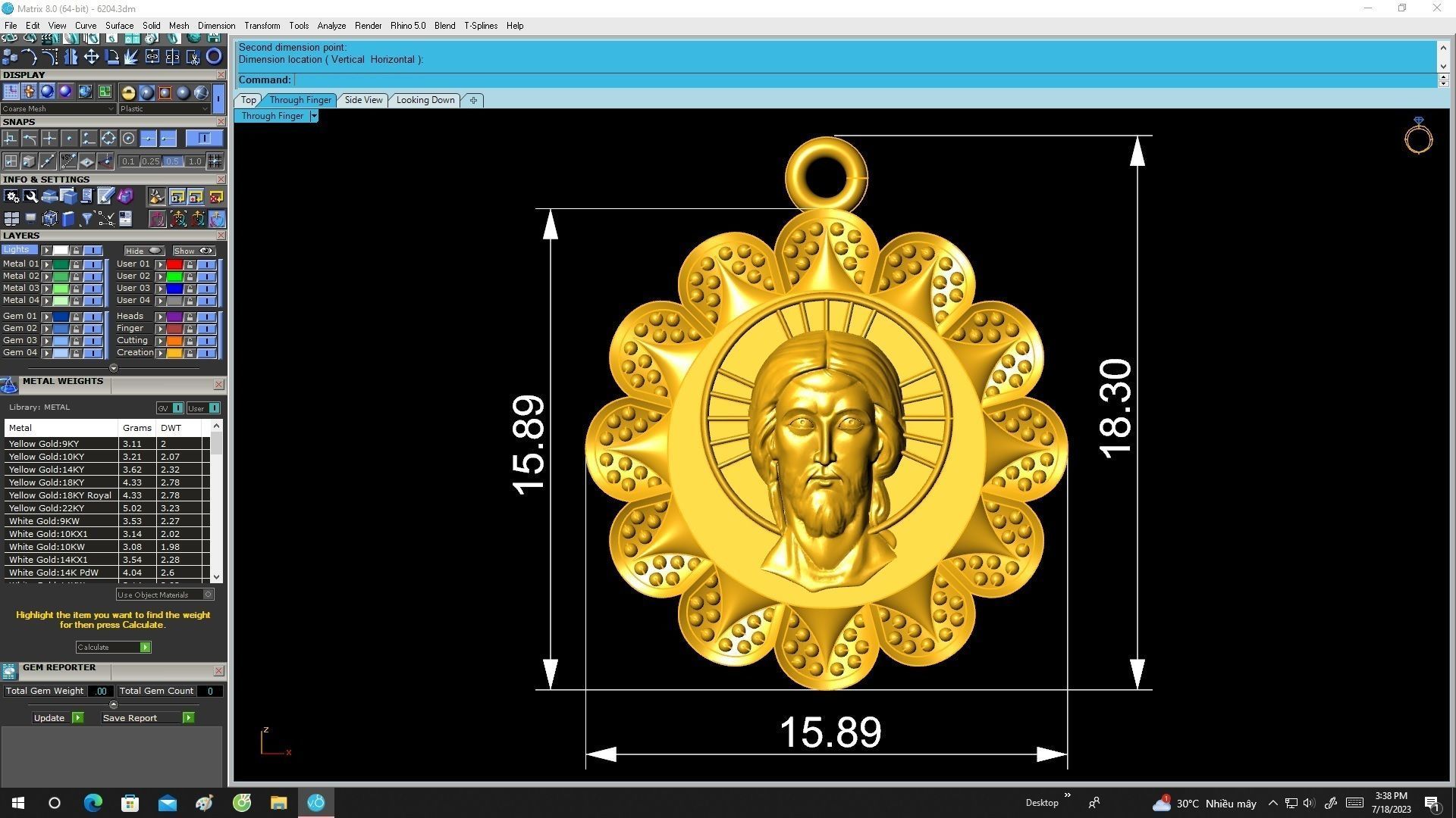 6204 jesus pendant 3D print model_6