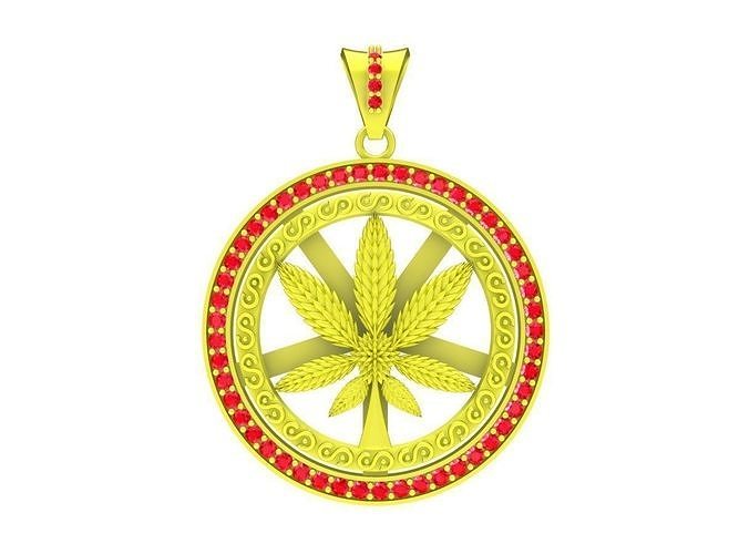 6205 Diamond Leaf Pendant 3D print model